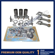 Overhaul Rebuild Kit+3pcs Connecting Rod for Komatsu S3D88-E5 Engine