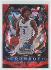 2020-21 PANINI PRIZM DRAFT PICKS TYRESE MAXES CRUSADE RED CRACKED ICE PRIZM RC