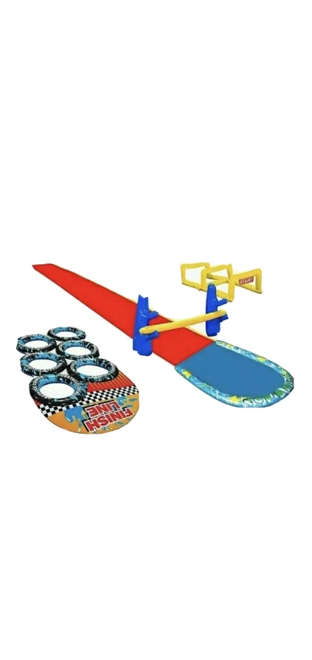 Banzai Aqua Blast 障碍课程滑梯 16'L 充气水上乐园玩具 — 第 3/3 张图片