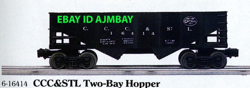 LIONEL 16414, 16419 & 16928 HOPPER & BIN CARS 1995 NEW - ORIGINAL BOXES 1994