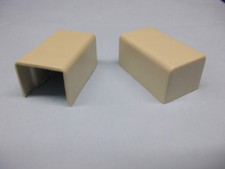 Quest/Premiere Wire Hider Raceway End Cap Adapter Beige, lot of 2 FEC-71424