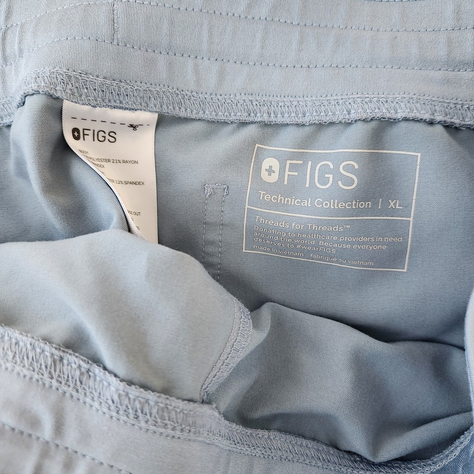 Figs Technical Collection Men's light Blue Livingston Scrub Pants Sz XL