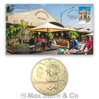Australia 2021 Queen Victoria Market National Heritage Stamp & $1 UNC Coin Cover