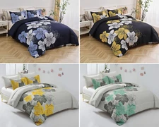 Warm Floral Comforter Set Duvet Doona Quilt ✅Double ✅Queen ✅King [2xPillowcases]