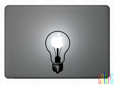 Birne Glühbirne Bulb Aufkleber für Apple Macbook 13'' 15'' Pro Air Sticker Skin