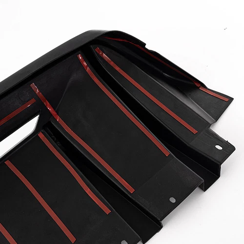 Glossy Black Shark Fin Rear Bumper Diffuser For 24-25 Ford Mustang S650 V2 - Picture 11 of 12