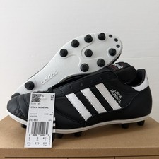 Size 9.5 - Adidas Copa Mundial Leather FG Soccer Cleats Black 015110 Brand New 