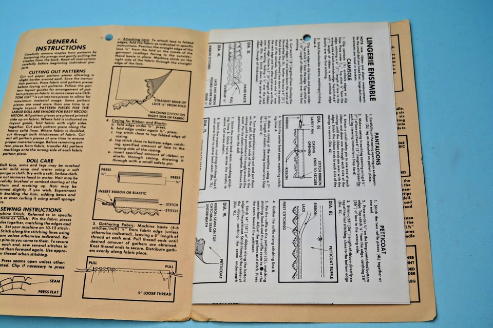 Fibre-Craft pattern #0303 The Portrait Collection: Lingerie Ensemble - Image 2 of 2