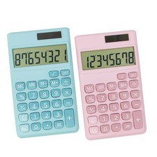 Basic Standard Calculators Small Digital Desktop Small, Pink Blue 2pcs