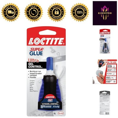 Super Glue Ultra Gel Control 0.14 fl oz - Clear, Quick-Dry, High Viscosity Ad...