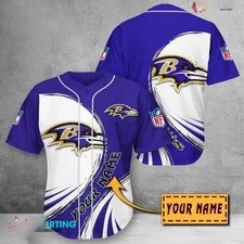 RAVENS PERSONALIZED baseball jersey, 3d gift,2025 hot
