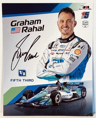 2025 Signed Graham Rahal #15 Fifth Third Bank Indy Car Hero Card Grand Prix