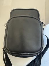 APC Black Leather Camera Case Crossbody Compact Point & Shoot Pouch VTG