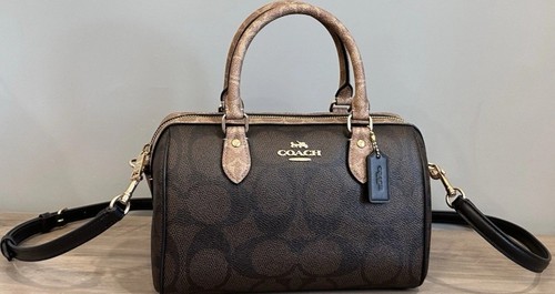 Coach Rowan Satchel/C-Body Bag In Signature Walnut/ Tan;CY679;BNWT:Retail: $398 - Picture 15 of 24