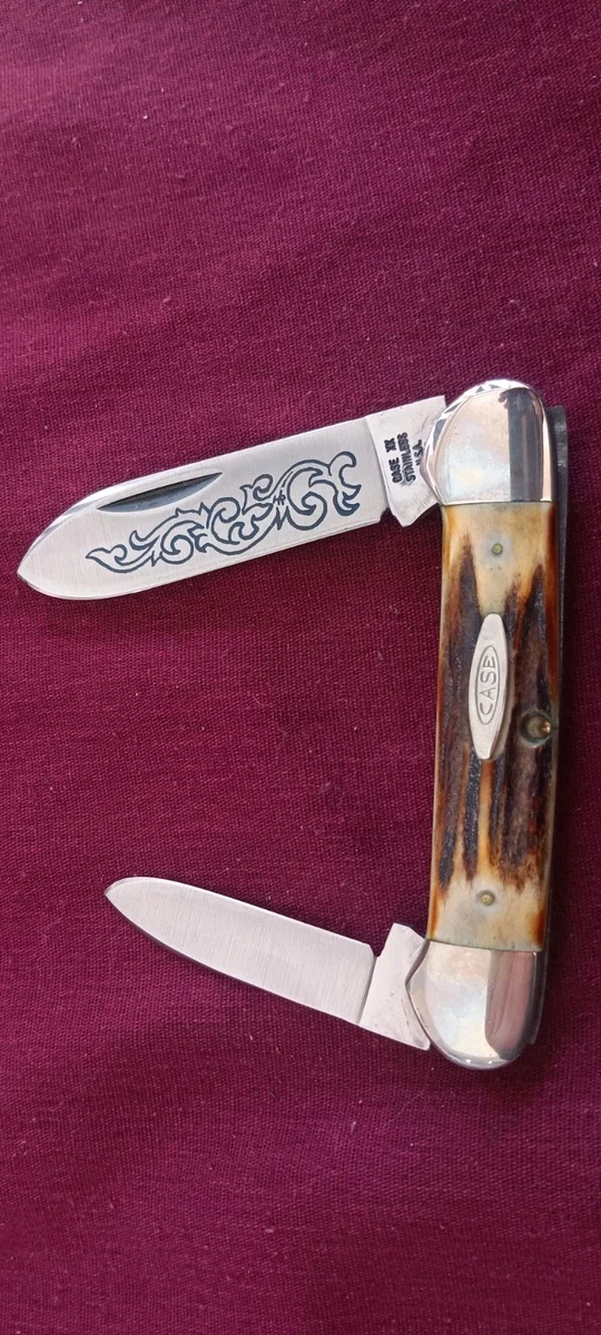 Case XX Stag/Antler Handle Blue Vintage Knives for sale | eBay