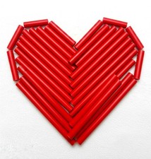 96 Blood Red Mini Glue Sticks 4" Length 5/16 .25 