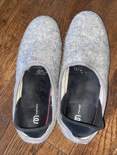Mahabis 100 wool lined classic gray slip on slippers 39 - Women's 8.5 Men's 6.5