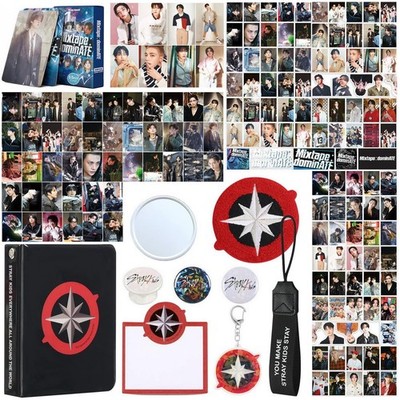 Skz Merch Stray Fans Gifts Set,Including Photocards, Stickers,Photocards Bind...