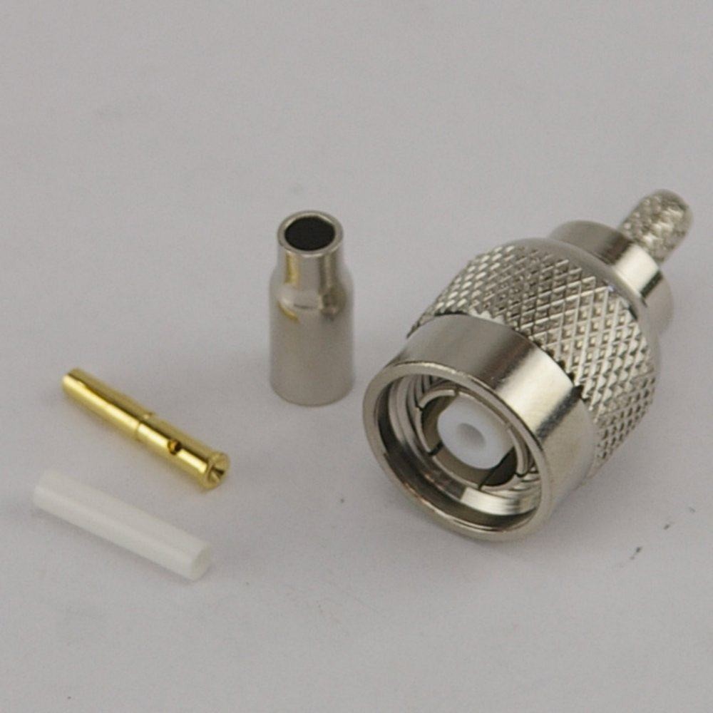 RP TNC Male Crimp Connector - RG316/RG174 Cable Crimp Easy To Use Custom