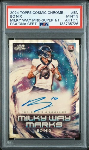 2024 TOPPS COSMIC CHROME MILKY WAY MARKS #BN BO NIX ROOKIE RC 1/1 PSA 9 AUTO 9