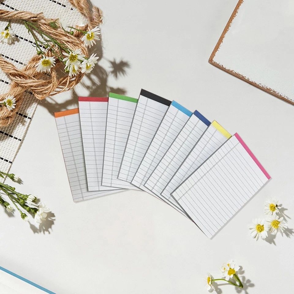  8PCS Note Pads: A6 Legal Pads - College Ruled Writing Notepad Lined Paper - Image 3 of 4