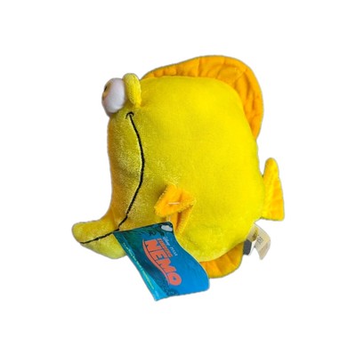 Finding Nemo Bubbles Yellow Tang Fish Plush Beanie Animal Toy Factory Rare NWT
