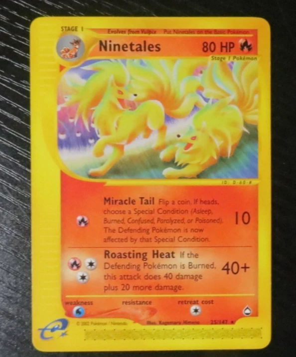 Pokemon Ninetales Aquapolis Non-Holo Rare 25/147