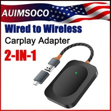 Wireless CarPlay Adapter for Apple iPhone  Android Auto USB Adapter Plug  Play