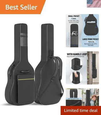 Shockproof Acoustic Guitar Gig Bag 39-41 Inch - Weather-Resistant, Ample Storage