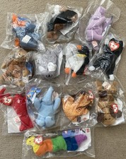 TY Teenie Beanie Babies 1998 McDonald’s Happy Meal Toys Full Set Sealed