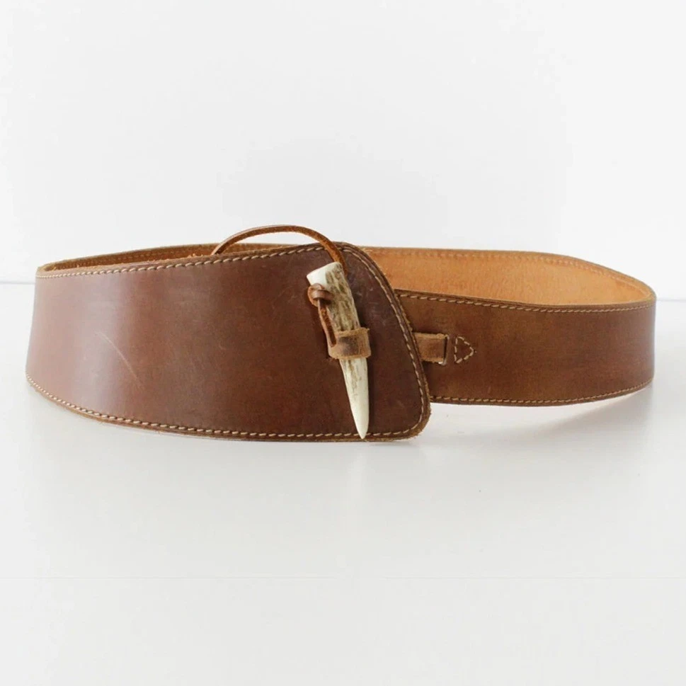 Vintage 80s Banana Republic Womens Tan Jute Leather Lizard‎ Buckle Belt 28/70 Banana Republic Leather Belt - Etsy main image 4