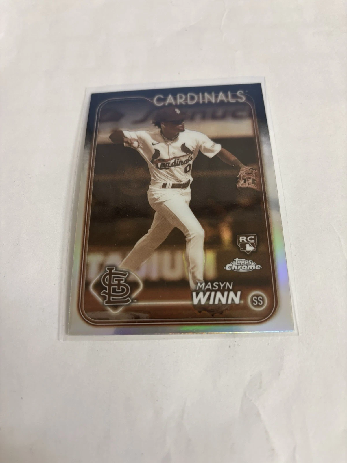2024 Topps Chrome - Masyn Winn #189 Sepia Refractor (RC)