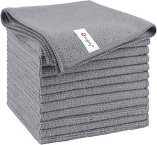 Microfiber Cleaning Cloth, 12 Pack Microfiber Towels for Cars, Highly Absorbent