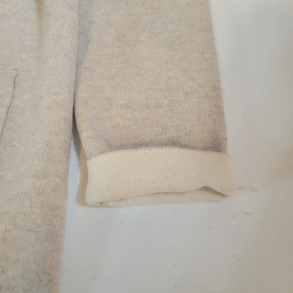 Suéter Nanette Lepore Mezcla Cachemira Talla XL Frente Abierto Cárdigan Beige Marfil 0623 Foto 3 de 4