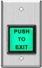 Push to Exit Button, Briidea Indoor Green Square Request to Exit Button with Gre