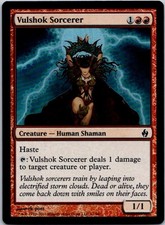 Vulshok Sorcerer C Premium Deck Series: Fire and Lightning 11 LP MTG Foil Magic 