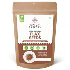 Brown Flax Seeds Whole - Omega-3 Rich & Pure - High in Fiber & Nutrition - 12 OZ