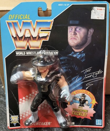 RARE WWF Hasbro Blue Card Series The Undertaker Wr...