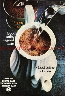 LYONS Range of Ground Coffee Blends ADVERT Vintage Original 1967 Print Ad