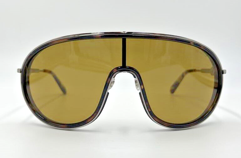 Authentic MONCLER Vangarde ML0222 55N Olive Havana Shield  