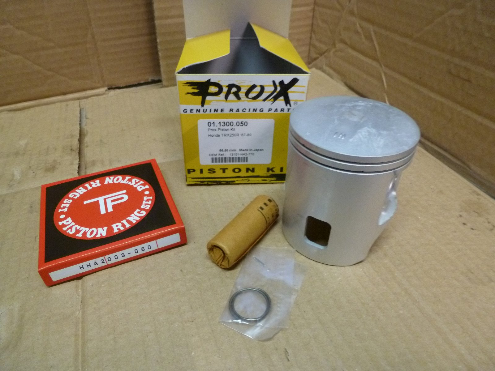 Kit piston ProX Honda TRX 250 R 1989 endurance et performance mécanique premium en cote +0.50