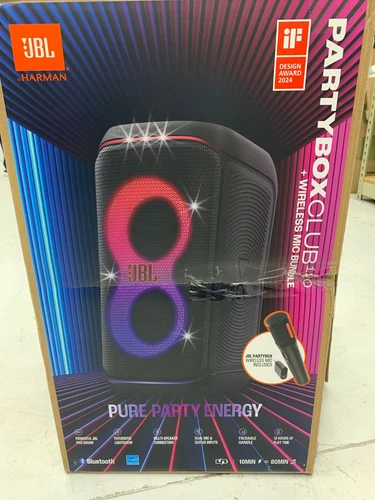 JBL Harman PartyBox Club 120 Portable Party Speaker w/ Wireless Microphone