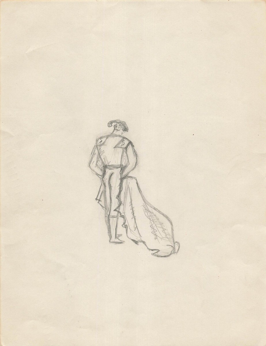 Find Matador Pencil Sketches on 8 x 10 paper Circa 1963