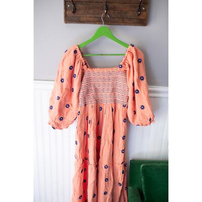 Free People Dahlia Embroidered Maxi Dress XS NWOT | eBay