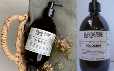 ECOOKING Hand Soap Orange Lavender & Rose Cleans Without Drying VEGAN Lot of 2