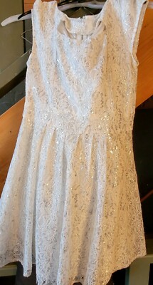 Debs Dress White And Silver | eBay
