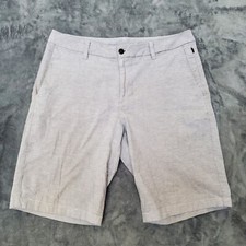 Lululemon Commission Heather Gray Shorts 11  Casual Golf Mens Size 34 Stretch
