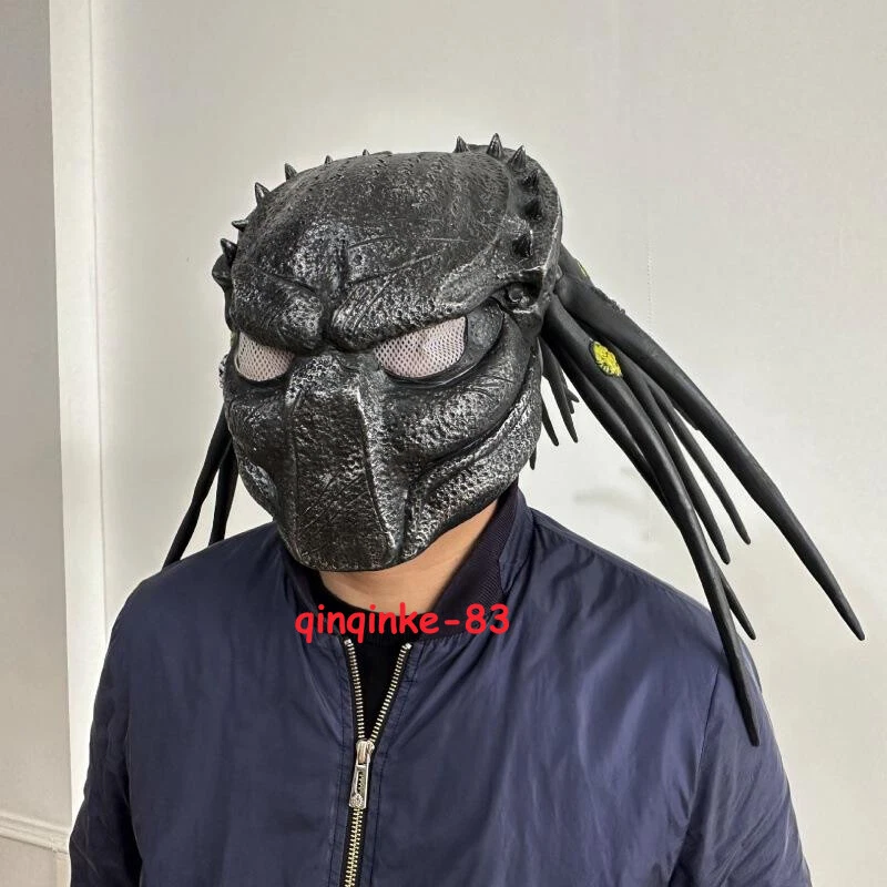 Anime Predator Mask Helmet Cosplay Halloween Prop Toy Gifts Collectibles Black - Image 4 of 4
