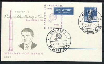 Berlin Pp 19 Deutsche Raketen Gesellschaft Nr 8 Werner Von Braun Sst Bremen Ebay