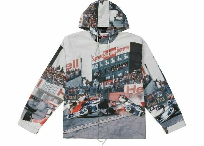 DS New Supreme Grand Prix Parka Jacket Box Logo Medium M SS19 eBay